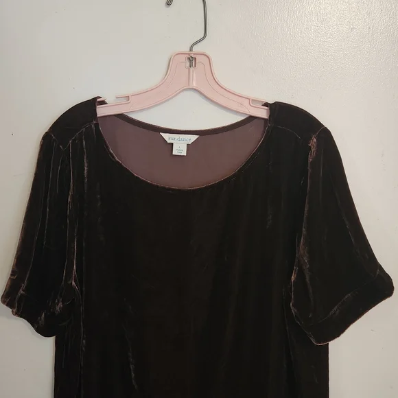 Sundance Velvet Short Sleeve Tee - Rich Chocolate - Picture 2 of 10